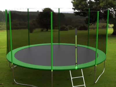 Trampoline for outdoor classes 3D model