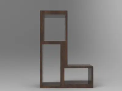 Grav Shelving Unit Low-poly 3D model