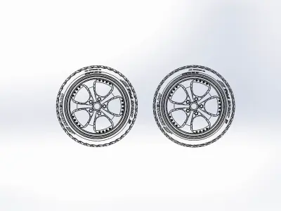 Wheels for scale model of Lotec Sirius 3D print model