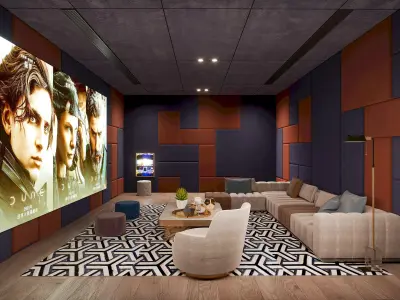 Luxury Home Cinema Interior Villa Theater 3Ds Max FBX 3D model 3D model