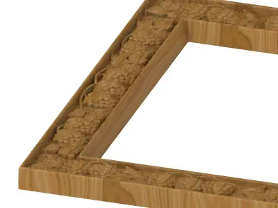 Carved picture frame STL 3D model 131