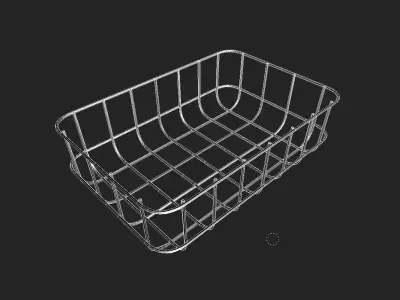 Wire Bin M01 Low-poly 3D model