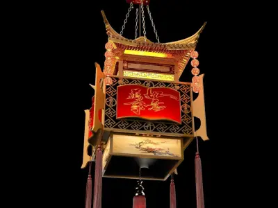 Chinese palace house  3D model