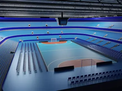 Handball Stadium Low-poly 3D model