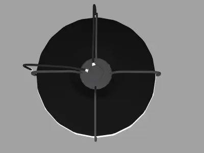 Radiator with Fan 3D Model Low-poly 3D model