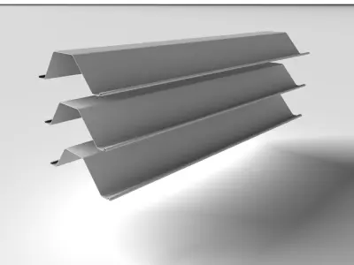 Metal Profile - Steel Pile 003 3D model