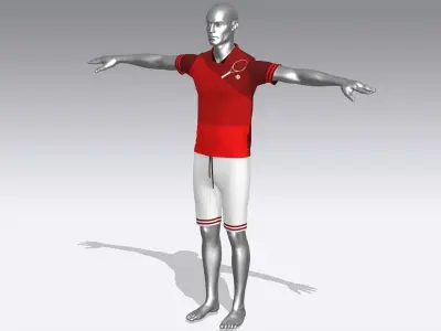Tennis Player Uniform Low-poly 3D model