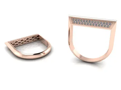 Jewelry Ring Gold 3D print model 23