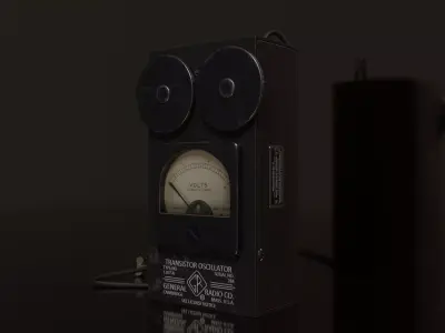 Vintage Transistor oscillator -  electronic instruments 3D model