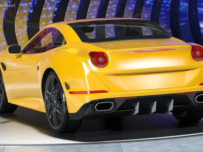 Generic Sport Car Simple Interior 3D model