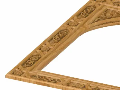 Carved picture frame STL 3D model 130