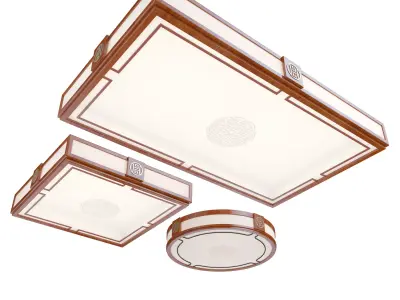 Chinese lanterns Low-poly 3D model