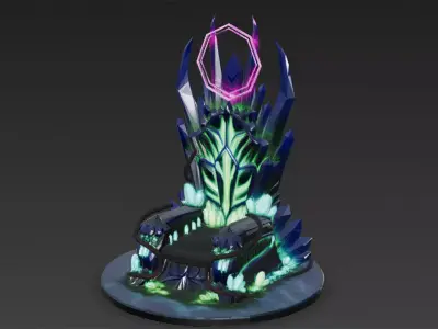 Cartoon Fantasy Thrones 3D Models Pack PBR Low-poly 3D model