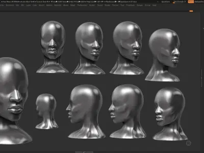 human head modern sculpture 3d print model 60 3D print model