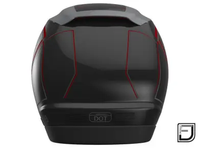 Black Modular Helmet 03 3D model