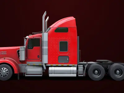 Heavy Truck Chassis 02 Generic All PBR Unity Low-poly 3D model