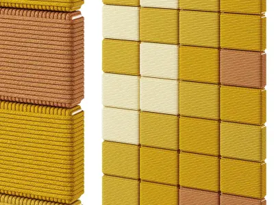 FABRICK Cord Panels Mosaic Murals by Brocoloco 3D model