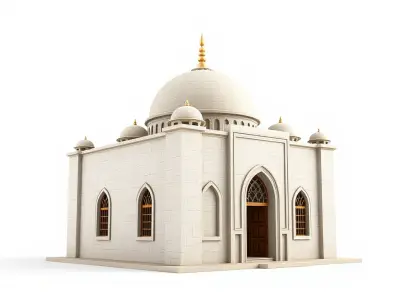 Grand Mosque Architectural Model Pack Low-poly 3D model