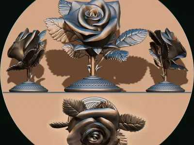 ROSE flower for 3D printer 3D print model