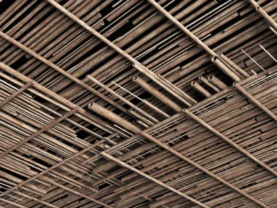 Ceiling round twig n1 3D model