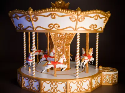 Christmas Carousel 3D print model