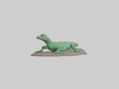 Lacerta Lizard resting model Low-poly 3D model