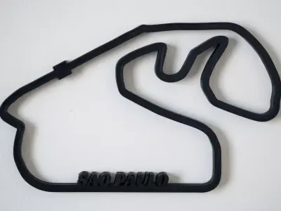 Sao Paulo F1 Racing Track 2025 3D print model