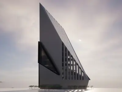 The Edge Block Low-poly 3D model