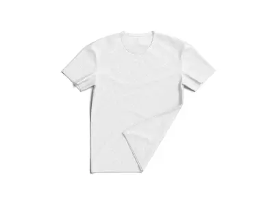 Flat Lay T-shirt fabric types - crimpled twisted folded tshirt Low-poly 3D model