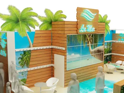  Booth Exhibition Stand a221 3D model