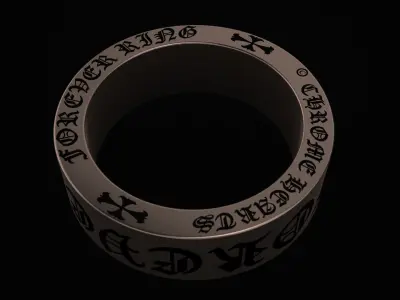 Chrome Heart Ring 3D PRINTING MODEL 3D print model