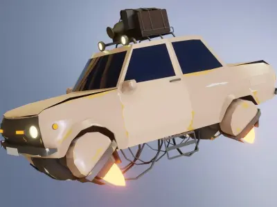 Flying car 3D model