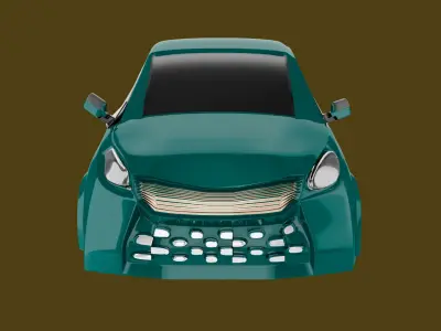 Hatchback Car  Low-poly 3D model