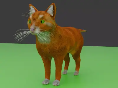 Low-poly Cat Low-poly 3D model purchase