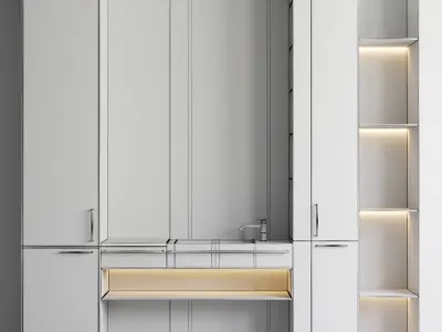 Bathroom furniture by inbani faucet set 19 3D model