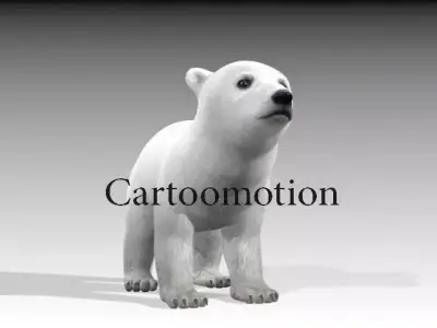 polar bear baby 2 Low-poly 3D model