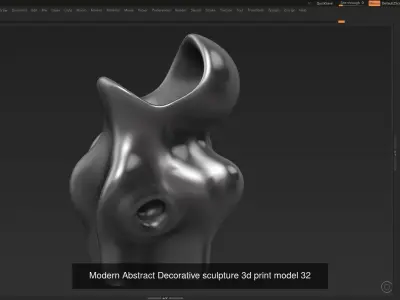 10 Modern sculpture pack  3d print model 3D Model Collection