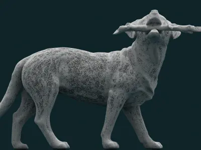3D Dog Model 3D model