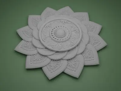 Mandala 3D with Blender Files Advanced Procedural Material 3D model