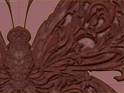 butterfly ornamental classic decoration 3d model vol 19 3D model