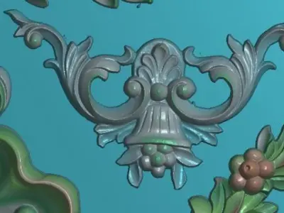 synthetic vintage flowersn3d 3D print model