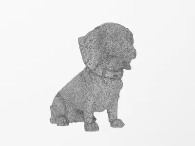 Clay Dog Decoration Object 3D model