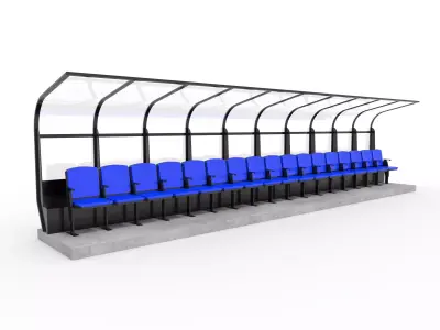 Soccer Bench 03 3D model