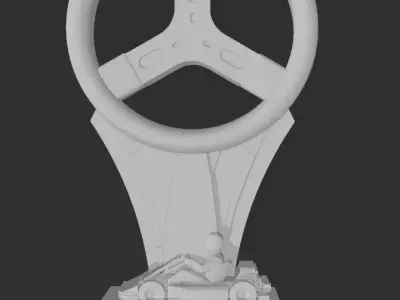 Kart Racing Trophy Model 3D print model