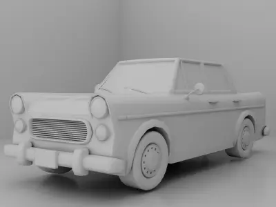 3d Car modeling  Low-poly 3D model