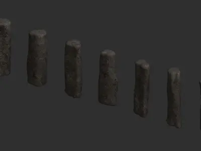 Rock Pillars - Base Free low-poly 3D model