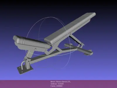 Fitness Bench Free 3D model