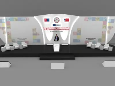  Meeting Stage Decor 098 3D model