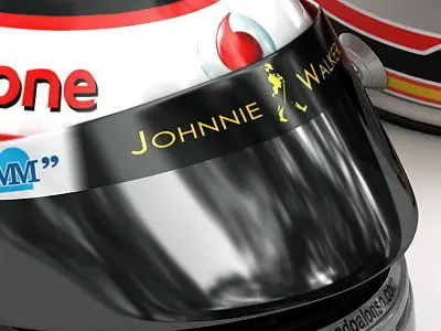 Helmet F1 2007 Fernando Alonso 3D model