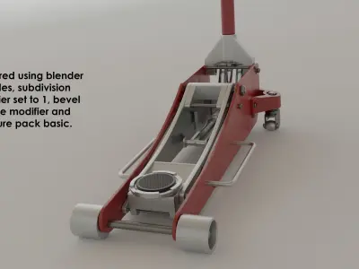 Garage car jack Low-poly 3D model